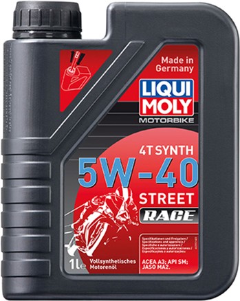 Олива моторна LIQUI MOLY Motorbike 4T Synth Street Race 5W-40 1л (4100420025921)